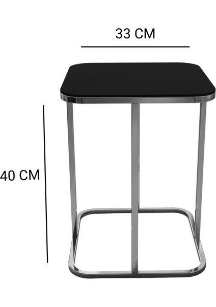 4+1 Siyah Ayak 18MM Atlantik Çam Sunta Radüslü Orta Sehpa fırsatları