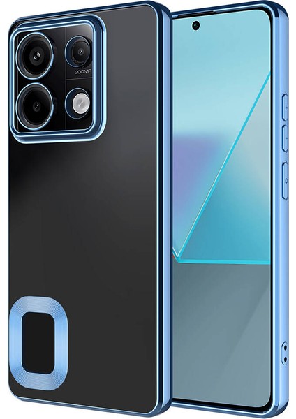 Xiaomi Redmi Note 13 Pro 5g Kılıf Kamera Korumalı Logo Gösteren Mkst Omega Kapak-Sierra Mavi