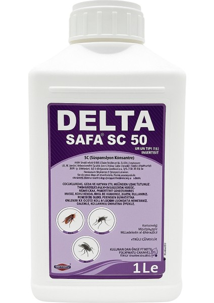 Delta Safa Sc 50 1 Litre Süspansiyon Konsantre - Karasinek, Sivrisinek, Hamamböceği Mücadelesi