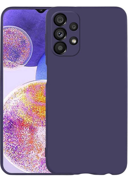 Galaxy A23 Kılıf Mkst Premier Silikon Kapak-Lacivert