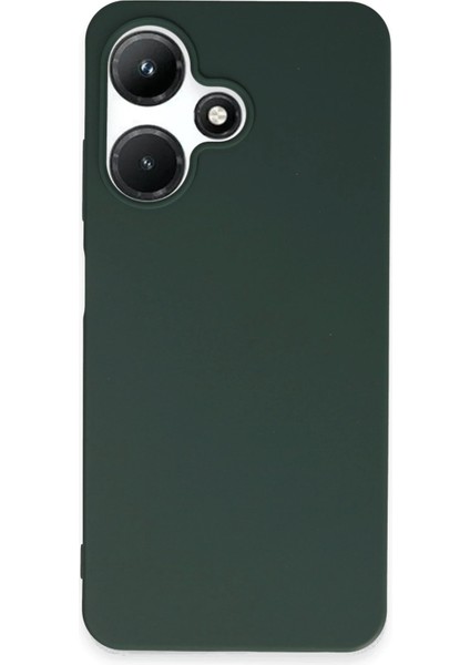 Infinix Hot 30I Kılıf First Silikon - Koyu Yeşil Drstr