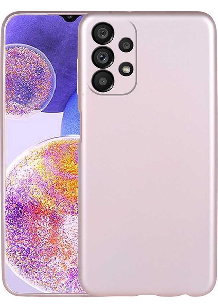 Galaxy A23 Kılıf Mkst Premier Silikon Kapak-Rose Gold
