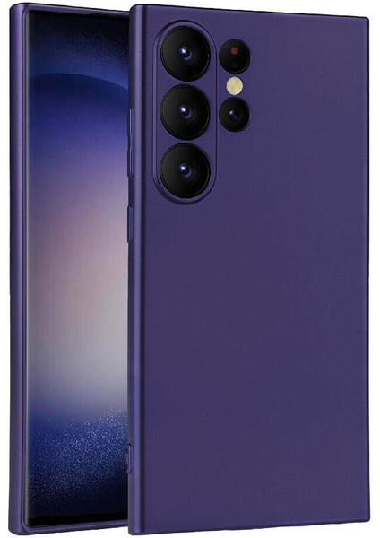 Galaxy S24 Ultra Kılıf Mkst Premier Silikon Kapak-Lacivert