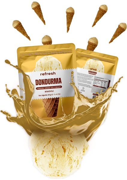 Freeze Dry Doğa Dondurma - Dondurularak Kurutulmuş Dondurma - 30GR