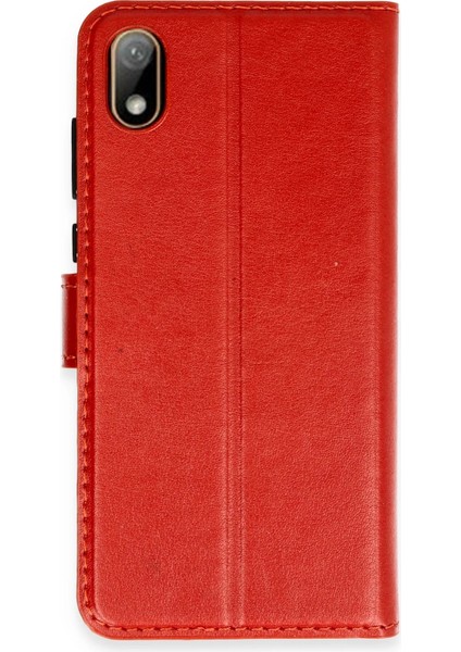 Huawei Y5 2019 Kılıf Trend S Plus Kapaklı Kılıf - Kırmızı Drstr