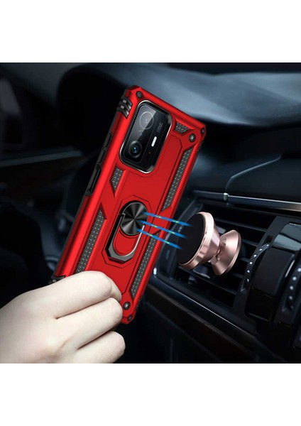 Xiaomi Mi 11T 5g Kılıf Mkst Vega Kapak-Mavi