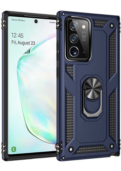 Galaxy Note 20 Ultra Kılıf Mkst Vega Kapak-Mavi