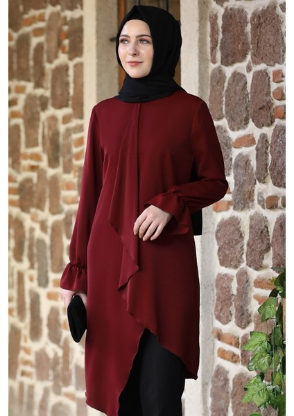 Nisa Tesettür Takım Bordo fiyatları