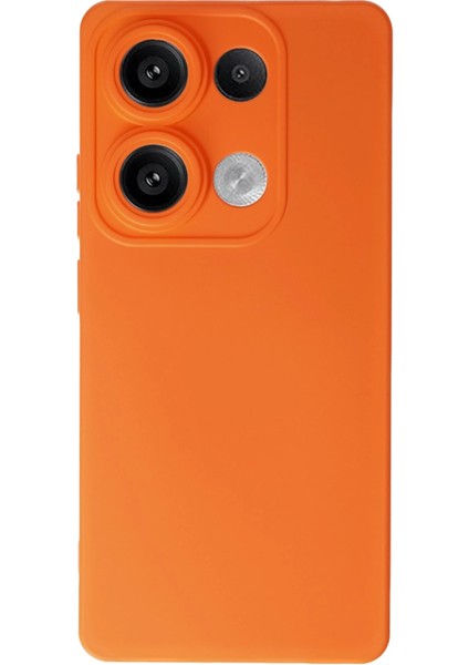 Xiaomi Redmi Note 13 Pro 4g Kılıf Nano Içi Kadife Silikon - Turuncu Nrmsa