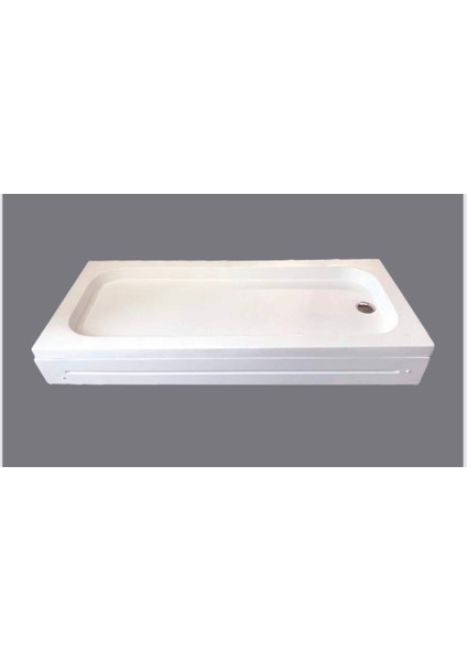 80X150 Dikdörtgen Panelli ve Ayaklı Akrilik Duş Teknesi