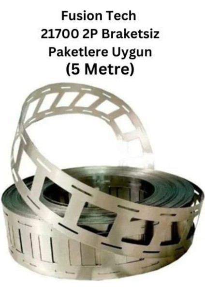 2p Nikel Kaplama 21700 Pil Punta Şeridi 5 Metre, 0.15MM Kalınlık Braketsiz