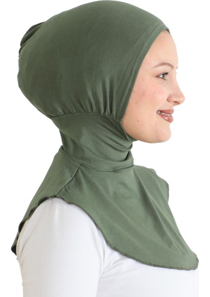 Kadın Boyunluklu Hijab Tesettür Pratik Spor Bone - Haki fiyatları