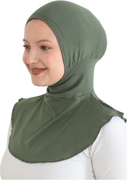 Kadın Boyunluklu Hijab Tesettür Pratik Spor Bone - Haki modelleri