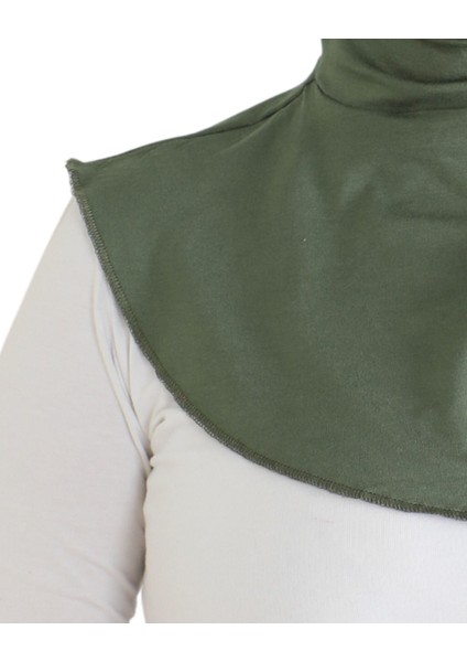 Kadın Boyunluklu Hijab Tesettür Pratik Spor Bone - Haki