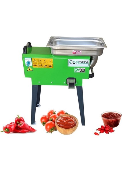 Yeşil SM500 220W 3 Hp 500KG/S Salça Makinası