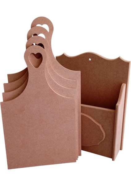 Dekoratif Mdf 4'lü Sunum Tahtası Seti ve Kutusu modelleri