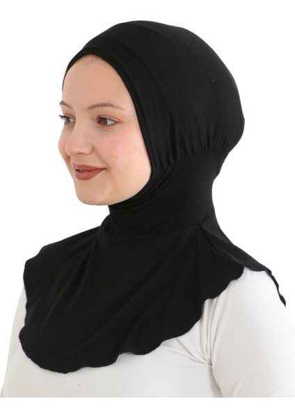 Kadın Boyunluklu Hijab Tesettür Pratik Spor Bone - Siyah fiyatları