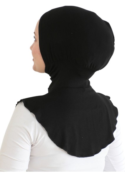 Kadın Boyunluklu Hijab Tesettür Pratik Spor Bone - Siyah indirimleri