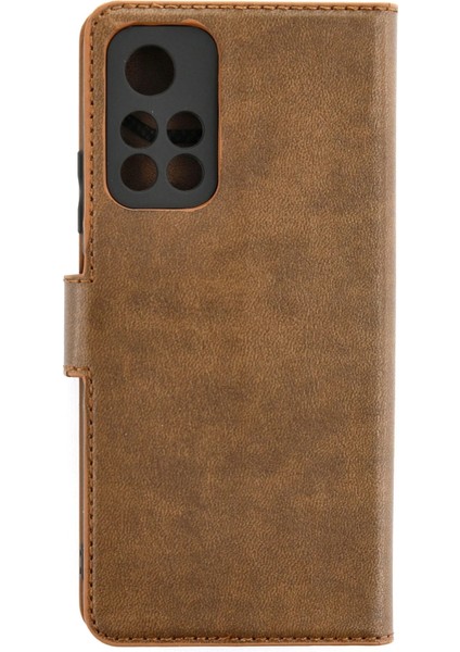 Xiaomi Redmi Note 11T Kılıf Trend S Plus Kapaklı Kılıf - Taba Drstr