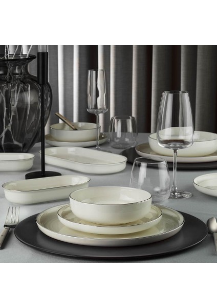 Bone Moderna 26 Parça Yemek Takımı Platin