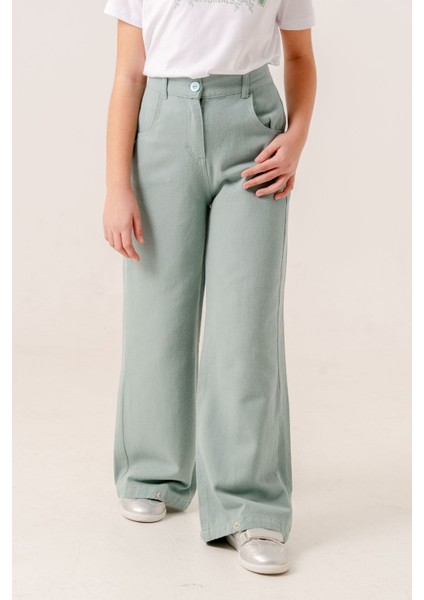 Kız Çocuk Bol Paça Basic Keten Pantolon 2574 fiyatları