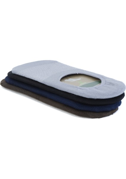 Erkek Yazlık Babet Çorap Bambu 4 Lü Topuğu Silikonlu Polly Model Terletmez Kaymaz Koku Yapmaz modelleri