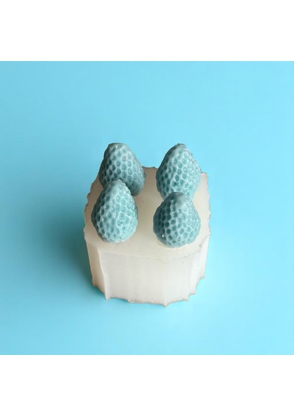 Çilek Model Silikon Kalıp, Küçük Boy 4 Lü, fiyatları