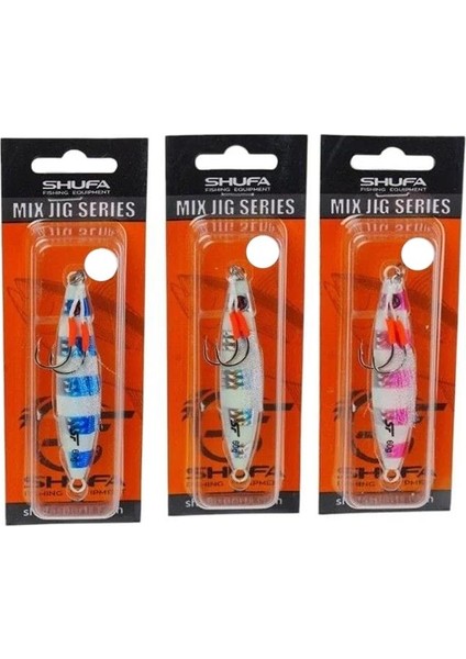 3 Adet 80GR Turkish Zebra Mix Psycho Sprat Jig