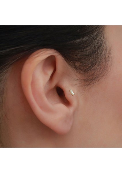 14 Ayar Altın Baget Tragus Piercing