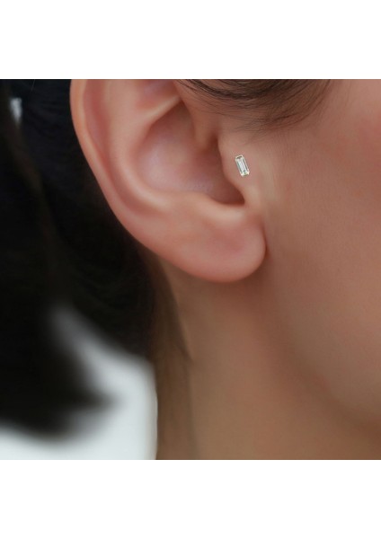 14 Ayar Altın Baget Tragus Piercing