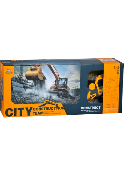 Mx City Uzaktan Kumandalı 1:12 Ölçekli Şarjlı Kepçe Turuncu 653A