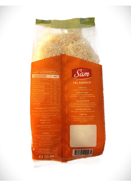 Dried Özel Tel Kadayıf 500G – Taze ve Ince Kırılmış Muhallebilik Kadayıf