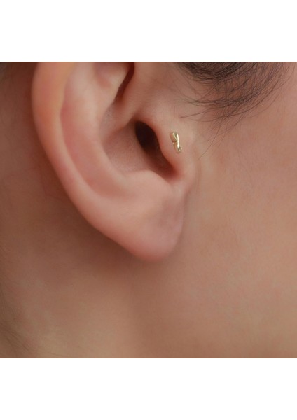 14 Ayar Altın Sonsuzluk Figürlü Tragus Piercing