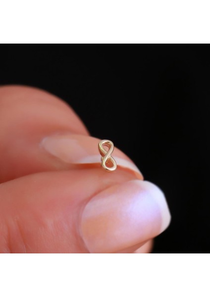 14 Ayar Altın Sonsuzluk Figürlü Tragus Piercing