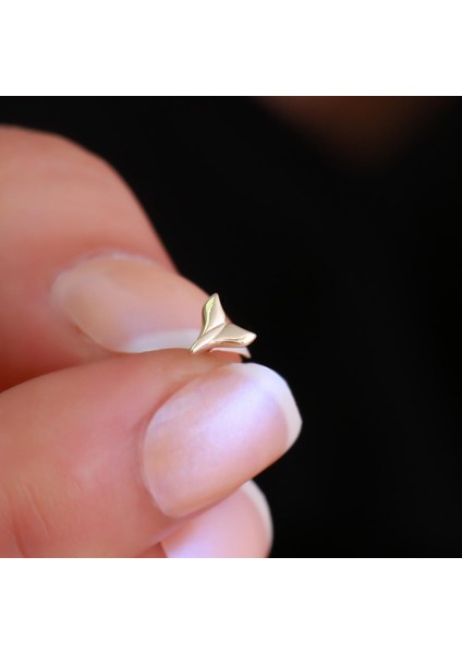 14 Ayar Altın Deniz Yıldızı Kuyruk Tragus Piercing