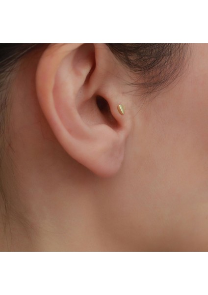 14 Ayar Altın Kalp Tragus Piercing
