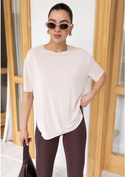 S0017426 Bsm Düz Oversize T-Shirt