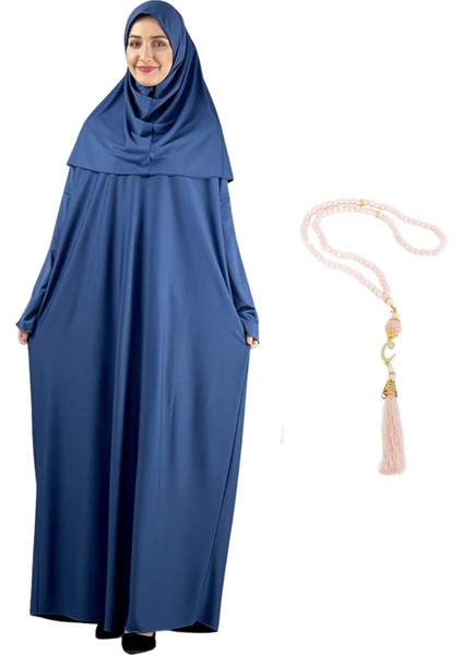 Zarif Namaz Elbisesi ve Türban Tesbih Set Tesettür Şal Müslüman Kıyafetleri Abaya