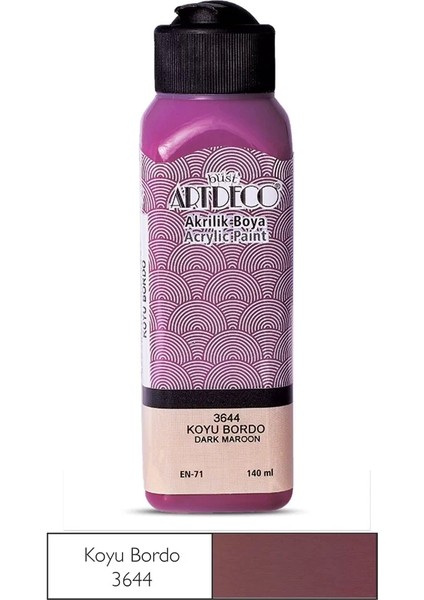 Akrilik Boya 140 Ml Koyu Bordo