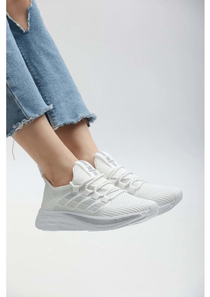 2201-AWIDOX Anatomik Tabanlı Unisex Bağcıksız Sneakers Ayakkabı - NKT02201-BEYAZ-43