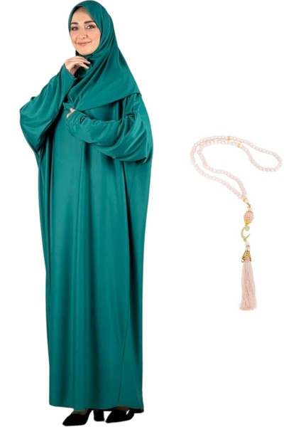 Zarif Namaz Elbisesi ve Türban Tesbih Set Tesettür Şal Müslüman Kıyafetleri Abaya
