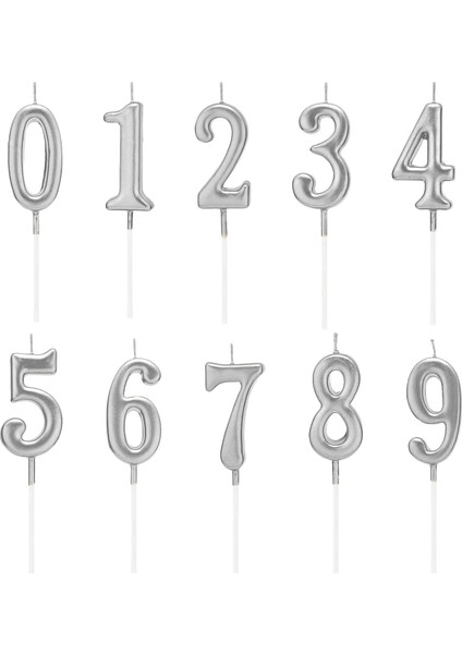 1 Yaş Gümüş Silver Renkli Doğum Günü Pastası Mumu Gümüş Silver Gri 1 Rakamlı Doğum Günü Mumu indirimleri