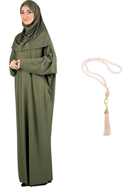 Zarif Namaz Elbisesi ve Türban Tesbih Set Tesettür Şal Müslüman Kıyafetleri Abaya