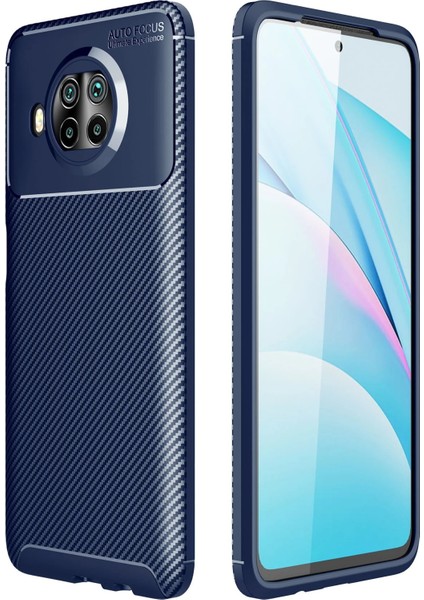 Xiaomi Mi 10T Lite Kılıf Auto Focus Karbon Kapak - Lacivert Drstr