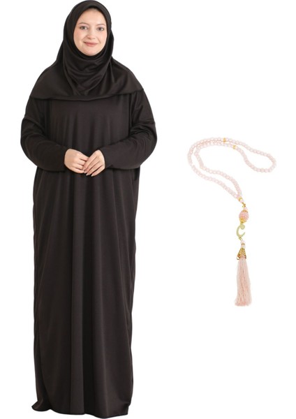 Zarif Namaz Elbisesi ve Türban Tesbih Set Tesettür Şal Müslüman Kıyafetleri Abaya