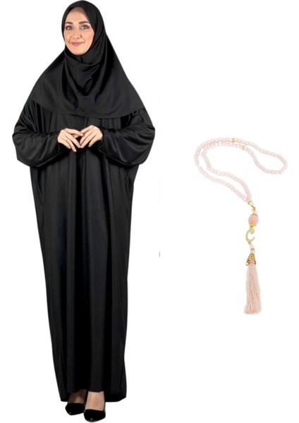 Zarif Namaz Elbisesi ve Türban Tesbih Set Tesettür Şal Müslüman Kıyafetleri Abaya