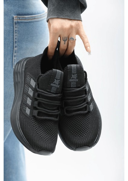 2201-AWIDOX Anatomik Tabanlı Unisex Bağcıksız Sneakers Ayakkabı - NKT02201-SIYAH-43