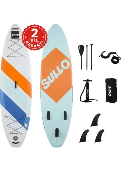 Sullo Şişme Sup Paddle Board 3 Finli 320X83 cm Sörf Tahtası Full Set Isup