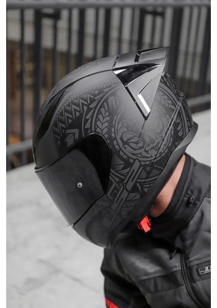 Rapıd 2 Race Takaroa Mat Siyah Kask + Spoiler indirimleri