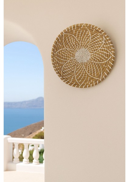 Mykonos Tarzı Bohem Hasır Duvar Sepeti Duvar Dekoru & Duvar Süsü 33X7 cm modelleri